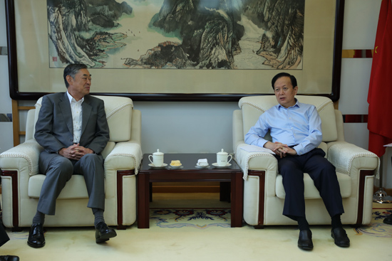 李寶善社長會見日本駐華大使橫井裕。（攝影：李國良）