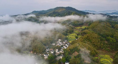 雲海古村春光美