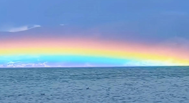 洱海雨后雙彩虹刷屏 浪漫值拉滿